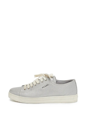 Prada Pre-Owned metallic-effect sneakers - Silver