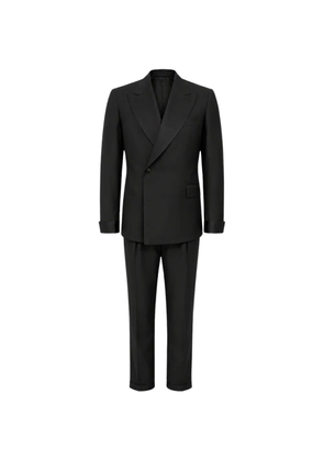 FRANZESE COLLECTION double-breasted satin-trim suit - Black
