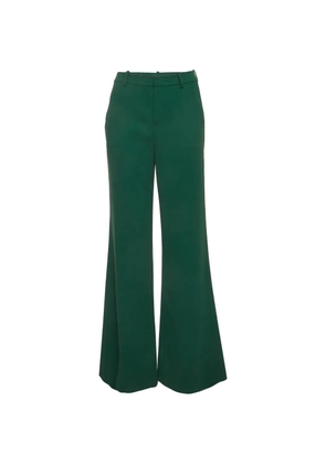alice + olivia crepe-texture trousers - Green