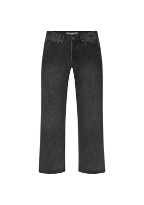 LOSTSHDWS embossed denim pants - Black