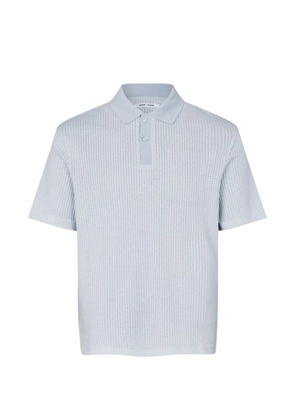 SAMSOE SAMSOE Sajase mesh-knit polo shirt - Blue