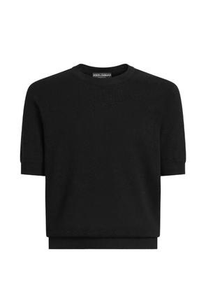 Dolce & Gabbana micro-dot stitch silk pullover - Black
