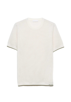 Prada silk and cotton crew-neck sweater - Neutrals
