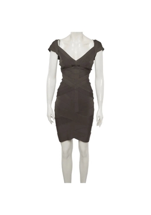 Hervé Léger Pre-Owned Bandage knit mini dress - Grey