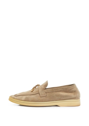 Loro Piana Pre-Owned Summer Charms Walk suede loafers - Neutrals