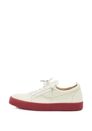 Giuseppe Zanotti Vintage Frankie low-top zip-detail leather sneakers - White