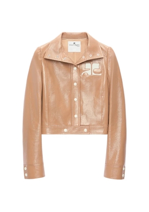 Courrèges Reedition vinyl cropped jacket - Neutrals