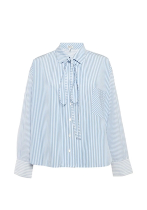 Loewe Pre-Owned pinstripe oversized shirt - Blue