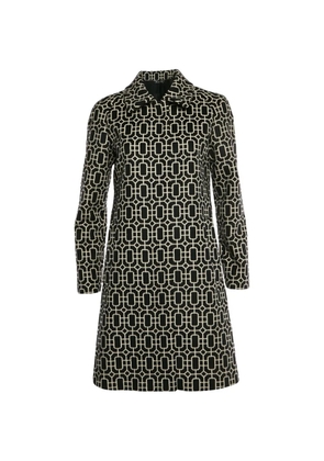 Gucci Pre-Owned octagonal-pattern single-breasted coat - Black