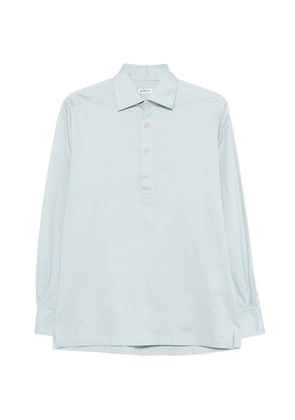 Kiton buttoned polo shirt - Blue