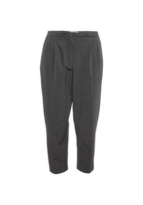 Prada Pre-Owned pleated cropped trousers - Grey