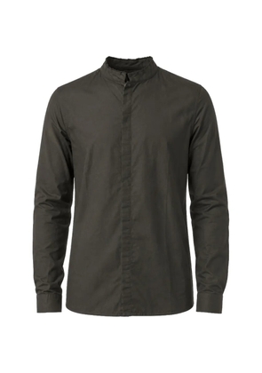 Thom Krom raw-edge band-collar shirt - Grey