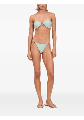 Devon Windsor Alina bead-embellished bandeau bikini bottoms - Green