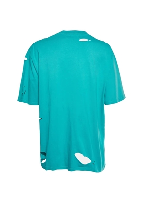 Balenciaga Pre-Owned distressed-finish T-shirt - Blue