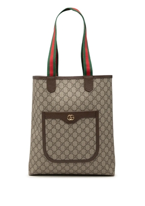 Gucci Pre-Owned 2016-2026 GG Supreme Web Ophidia tote bag - Neutrals