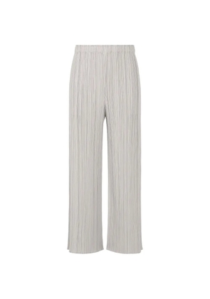 Pleats Please Issey Miyake straight-leg pleated trousers - Grey