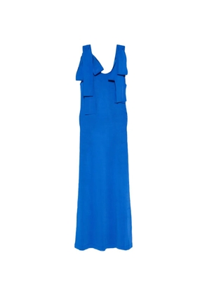 By Malene Birger Meira bow-detail open-back maxi dress - Blue