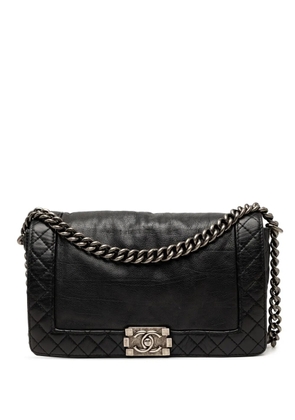 CHANEL Pre-Owned 2013-2014 Medium Calfskin Boy Reverso Flap crossbody bag - Black