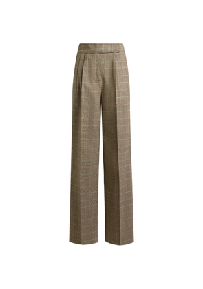 ETRO stretch wool trousers with Prince of Wales motif - Neutrals