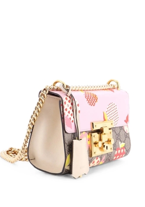 Gucci Pre-Owned Padlock Printed GG Coated Canvas and Printed Leather Small shoulder bag - Pink