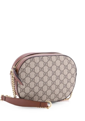Gucci Pre-Owned Chain GG Coated Canvas and Leather Mini crossbody bag - Brown