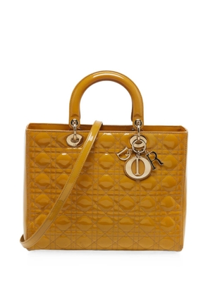 Christian Dior Pre-Owned Lady Dior Cannage tote bag - Yellow