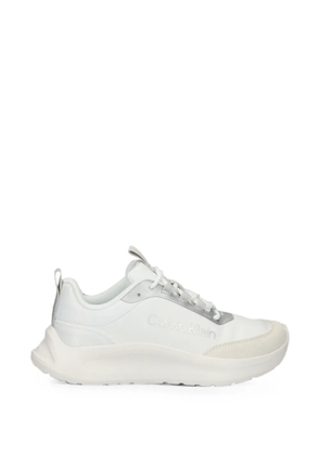 Calvin Klein logo-print panelled low-top sneakers - White