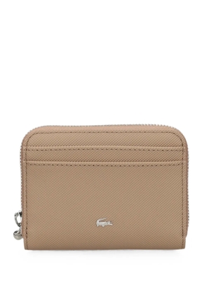 Lacoste Daily City logo-plaque zip-around wallet - Neutrals