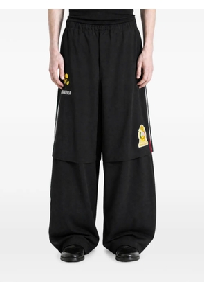 adidas x Willy Chavarria CDM logo-patch side-stripe track pants - Black