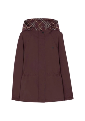 Burberry reversible check nylon hooded jacket - Brown