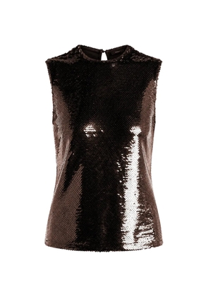 Esse Luminessa sequin-embellished top - Brown