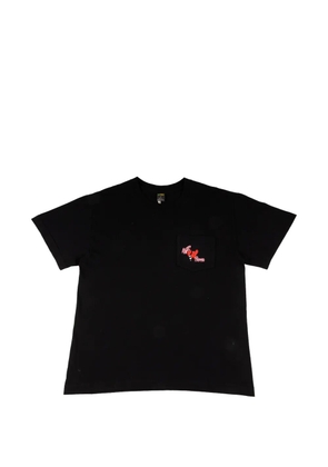ANTI PROMO graphic-print chest-pocket T-shirt - Black