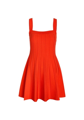 Simkhai Indie ribbed-knit flared mini dress