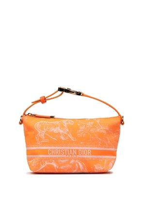 Christian Dior Pre-Owned 2022 Small Technical Fabric Toile de Jouy Reverse DiorTravel Nomad Pouch handbag - Orange