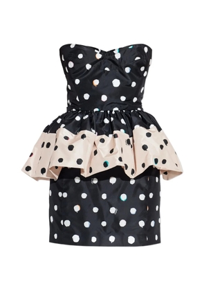 FENDI polka-dot mini dress - Black