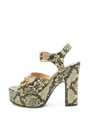 Gucci Pre-Owned Horsebit platform sandals - Neutrals