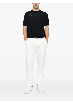 VELA SHOP belt-loop straight-leg trousers - White