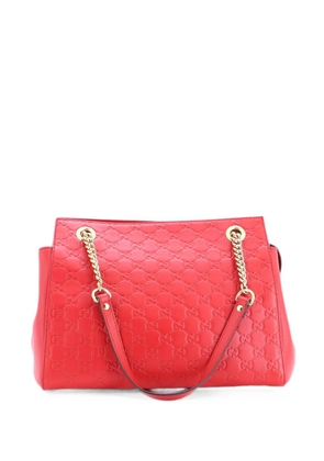 Gucci Pre-Owned Soft Signature Shoulder Bag Guccissima Leather Medium tote bag - Red