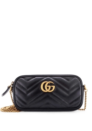 Gucci Pre-Owned GG Marmont Chain Matelasse Leather Mini crossbody bag - Black