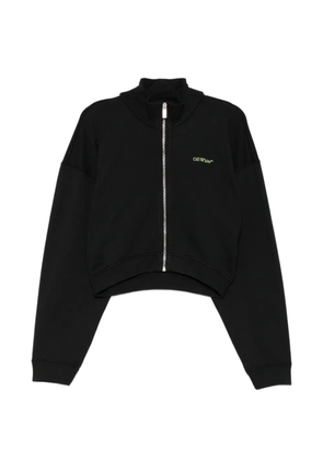 Off-White Arrow Leaves zip-up sweatshirt - Black