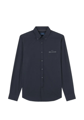 Paul & Shark logo-print button-down shirt - Blue