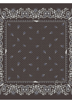 Longchamp French bandana silk scarf 50 - Brown