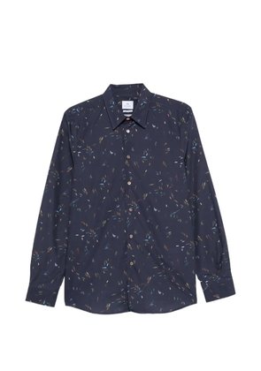 PS Paul Smith print-detail long-sleeve shirt - Blue