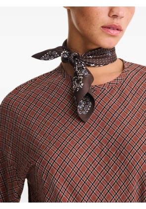 Longchamp French bandana silk scarf 50 - Brown