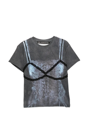 Andersson Bell lingerie trompe l'oeil T-shirt - Grey