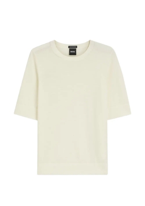 BOSS short-sleeve crew-neck sweater - Neutrals