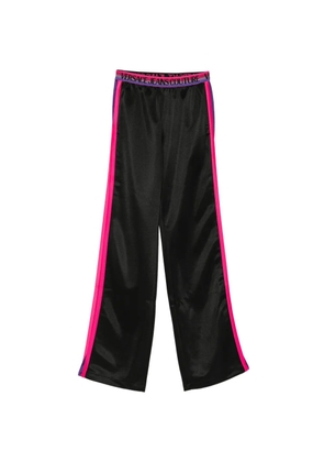 Versace Jeans Couture logo-waistband side-striped track pants - Black