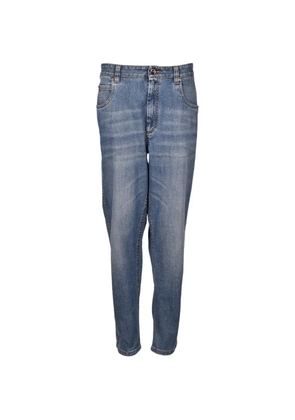 Brunello Cucinelli whiskered-effect jeans - Blue