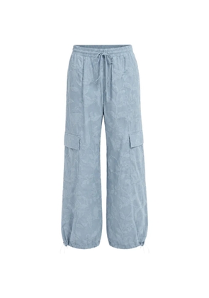 Simkhai Georgiana embroidered cargo pants - Blue