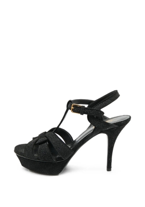 Saint Laurent Pre-Owned Tribute suede platform sandals - Black